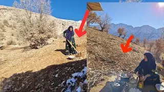 Nomadic life in the snowy mountains. 