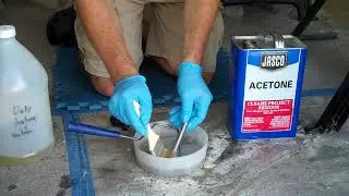HOWTO: Clean fiberglass laminating rollers - epoxy resin (with acetone)