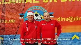 Uusaasta tervitus Sillamäe JK DINA klubi treeneritelt  2025. Nikolai Tostsev ja Konstantin Karin