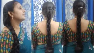 South Indian Clipped Hairstyle With Bottom Puff |#hairbraids #hairstyles#hair#longhair#trendingbraid