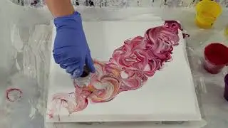 (450) Ann Osborne open cup twist and drag acrylic painting