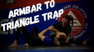 How to Triangle Trap from Mount Armbar for BJJ