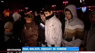 Actorul Paul Walker, omagiat de români