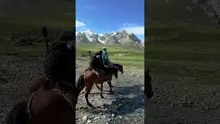 Horse riding in Kok Kiya valley | On the way to KelSuu lake  #kelsuu #lake #kyrgyzstan #kirghizstan