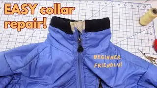 EASY collar repair for your jacket! Beginner friendly!