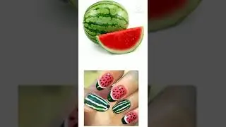 Fruit Vs fruit design nail art💅||#lotsofamusement