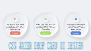 Water drop UI card design using Html & Css || Code Today