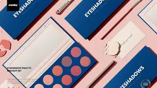 Mock Up Template: Eyeshadow Palette Mockup Set