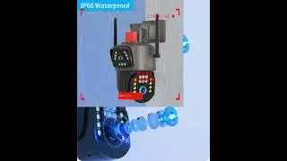 Dual-Lens PTZ Outdoor IP Camera Video Surveillance Record Speed Dome Security WiFi CCTV Siren Alarm