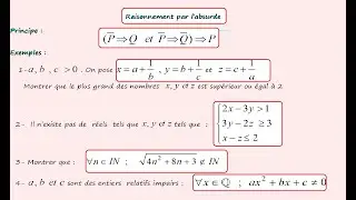 Logique4:  Raisonnement   par  l'absurde   (Exemples)
