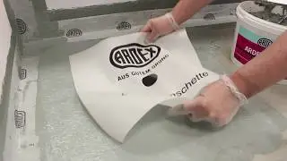 ARDEX S 1-K vådrumsmembran med Blücher gulvafløb