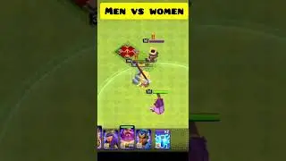 Archer Queen + RC Vs Barbarian King + GW! Clash of clans #coc #shorts