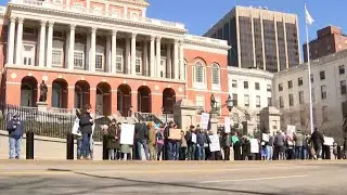 Rally held at Massachusetts state House in protest to cuts at Department of Veterans Affairs