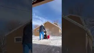 one-hand 180&deg; chute control snow blower #snowblower #snow #winterready #powersmart
