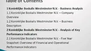 SWOT Analysis Report of Koninklijke Boskalis Westminster N.V.: JSBMarketResearch