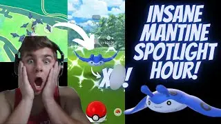 ✨ Multiple Shiny Mantine Caught! ✨Insane Mantine Spotlight Hour! (Pokemon Go)