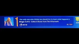 Collect Stone from The Aftermath (100) - Fortnite Week 1 Legendary Quest
