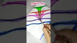 Most Beautiful Thread Painting😃🌈|Easy Thread Art|#thread #art #shortsfeed #painting #cute #shorts