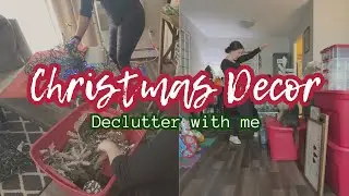 * NEW * CHRISTMAS DECOR DECLUTTER | DECLUTTER WITH ME | CHRISTMAS 2023