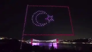 Amazing Drone Light Show on Bosphorus, Istanbul 2020