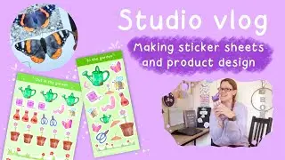 STUDIO VLOG - How I make sticker sheets and product design