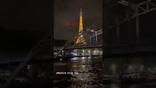 पेरिस Cruise Ride in fron of Eiffel Tower Paris Seine River #pariscruise #eiffeltower