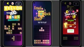 Emoji Block Blaster | Blast through colorful emoji blocks in this addictive puzzle game