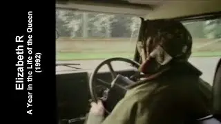 Queen Elizabeth II behind the wheel on the royal estate