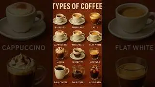 12 Types of Coffee Explained | Espresso, Latte, Cappuccino & More ☕🌍