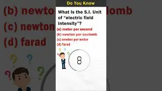 What is the S.I. unit of electric field intensity?...#shorts #quiz #cbseboardphysics #physics