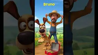 Silly Dog Bruno vs Wild Boar #shortvideo #cartoon