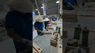 Cleaning and finishing process at the MKP factory. #mkp #mkpfurniture #furniture #export #vietnam