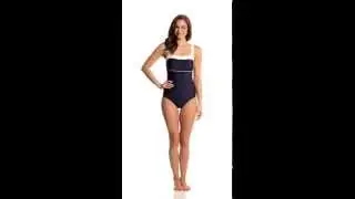Nautica Women's Signature One Piece  | SwimOutlet.com