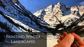 How To Paint A Winter Landscape In Oils | Maroon Bells Colorado | My TOP tips!