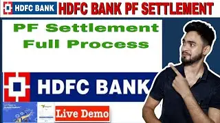 Hdfc bank PF Settlement Online pross | How to pf Settlement Hdfc bank |Online pf withdrawal process