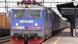 Hector Rail godståg med 143 lok i SCA-Pendeln Holmsund - Skövde