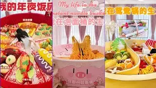 Giant Instant Noodle Bucket Bed🍜 | Turning My Living Room Into a Cozy Noodle Bucket🎀