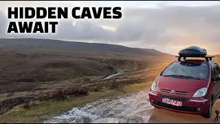 Yorkshire's HIDDEN Caves & SECRET waterfall swim. #waterfall #carcamping  #coldwaterswimming 