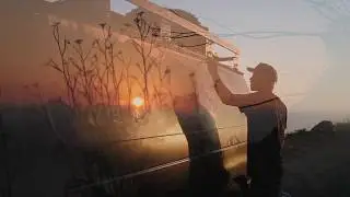 ARTIST PAINTS  MURAL ON THE SIDE OF HIS CAMPER VAN!