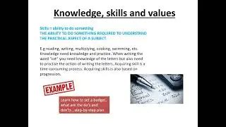 Lesson planning 2 knowledge, skills, values