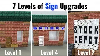 7 Levels of Sign Upgrades in Minecrafts - Building Tips and Tricks