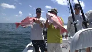Jumbo American Red Snapper with Team Pro Marine fishing out of Venice Louisiana