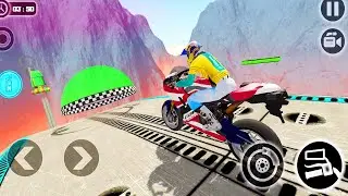 Impossible Motor Bike Gameplay Stunts - 3D New Motorcycle Racing Games - #9 Motorcycle Simulator.