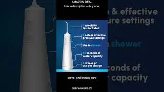 Waterpik Cordless Rechargeable Water Flosser for Teeth Gums and Braces Care with Travel Tips