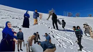 Playing in the snow and meeting with Fatima