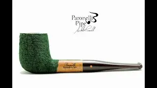 Pipa Paronelli radica billiard rusticata forest green - www.paronellipipe.it
