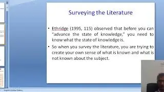 BRM Lecture 7: Need of Literature Review?