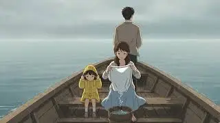 A Quiet Family on the Endless Ocean | Ghibli-Inspired Calm Animation