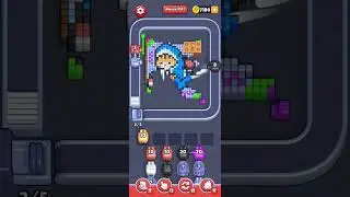 Pixel Flow Level 3517 Very Hard - the one with the cat dressed as a shark