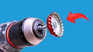 Never buy a TV antenna again! PUT BEER BOTTLE Cap In a Drill and See What Happens!